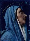 Jules-elie Delauney Canvas Paintings - The Virgin Crowned